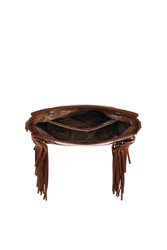 X5S2941BAG Wrangler Dallas Fringe Bag Coffee