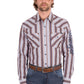 X6S151111659 Wrangler Men's Eli Logo LS Shirt Denim/Tan