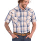 X6S1117672 Wrangler Men's Adrian SS Shirt Navy/Tan