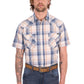 X6S1117672 Wrangler Men's Adrian SS Shirt Navy/Tan