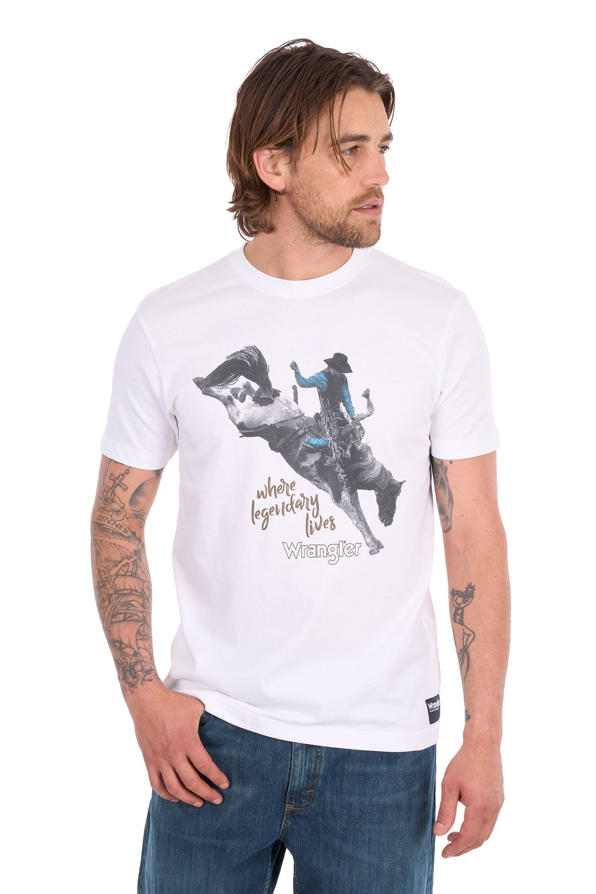 X6S1557684 Wrangler Men's Michael SS Tee White