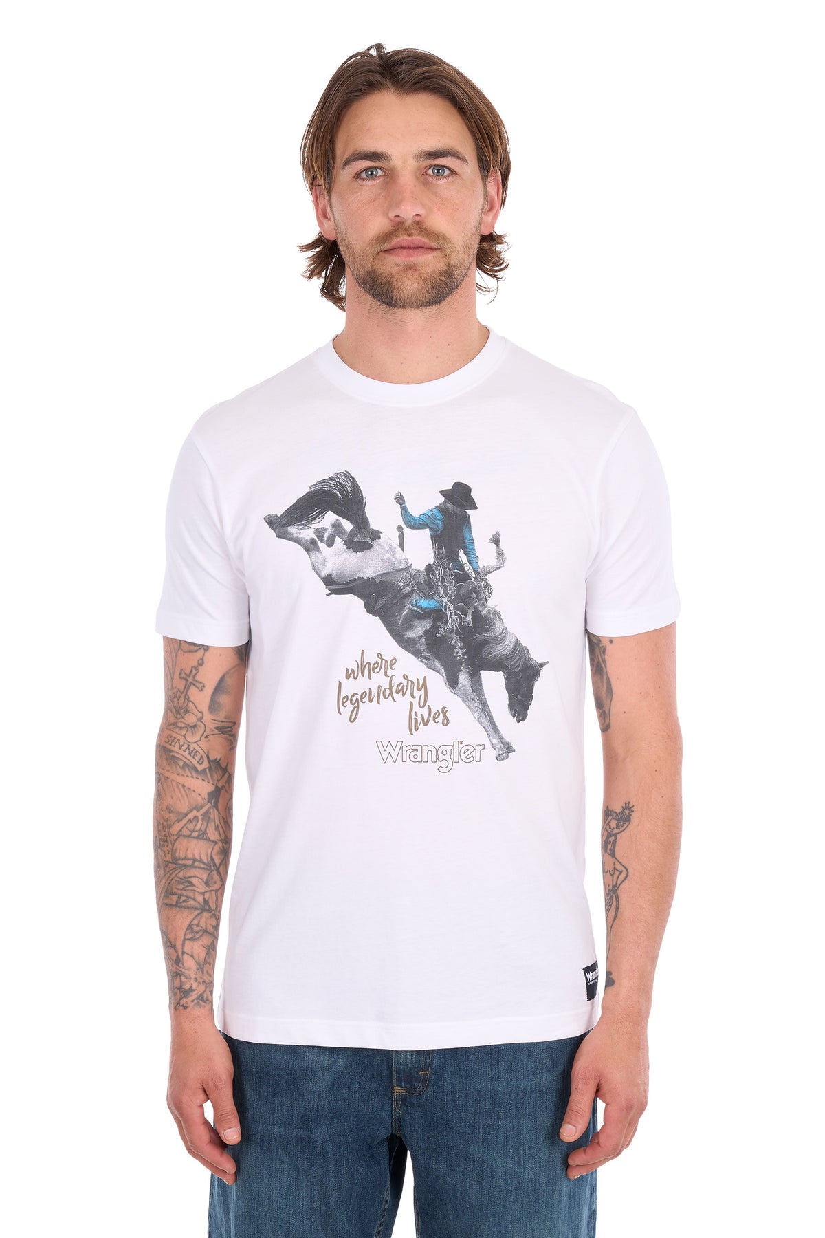 X6S1557684 Wrangler Men's Michael SS Tee White