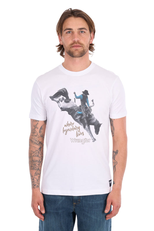 X6S1557684 Wrangler Men's Michael SS Tee White