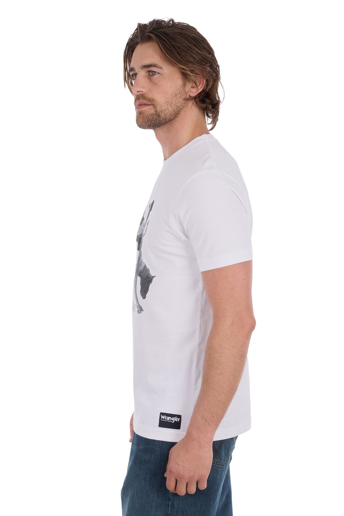 X6S1557684 Wrangler Men's Michael SS Tee White