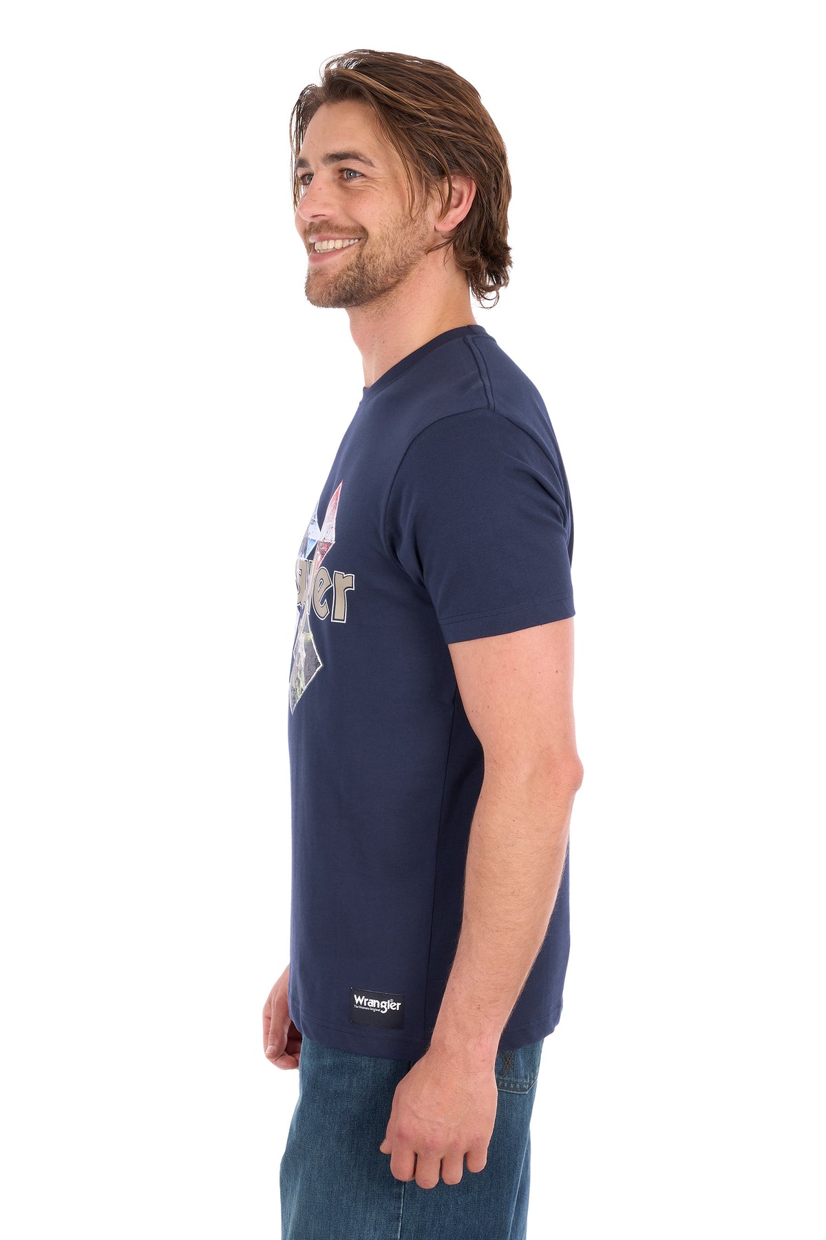 X6S1557688 Wrangler Men's Mark SS Tee Navy