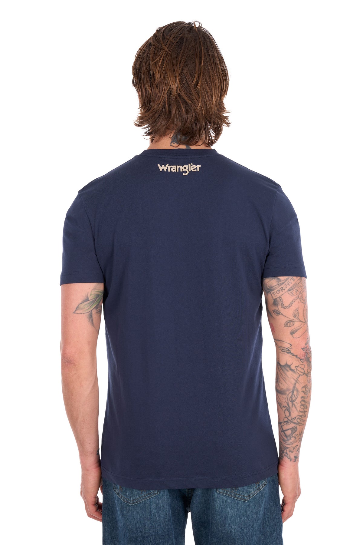 X6S1557688 Wrangler Men's Mark SS Tee Navy