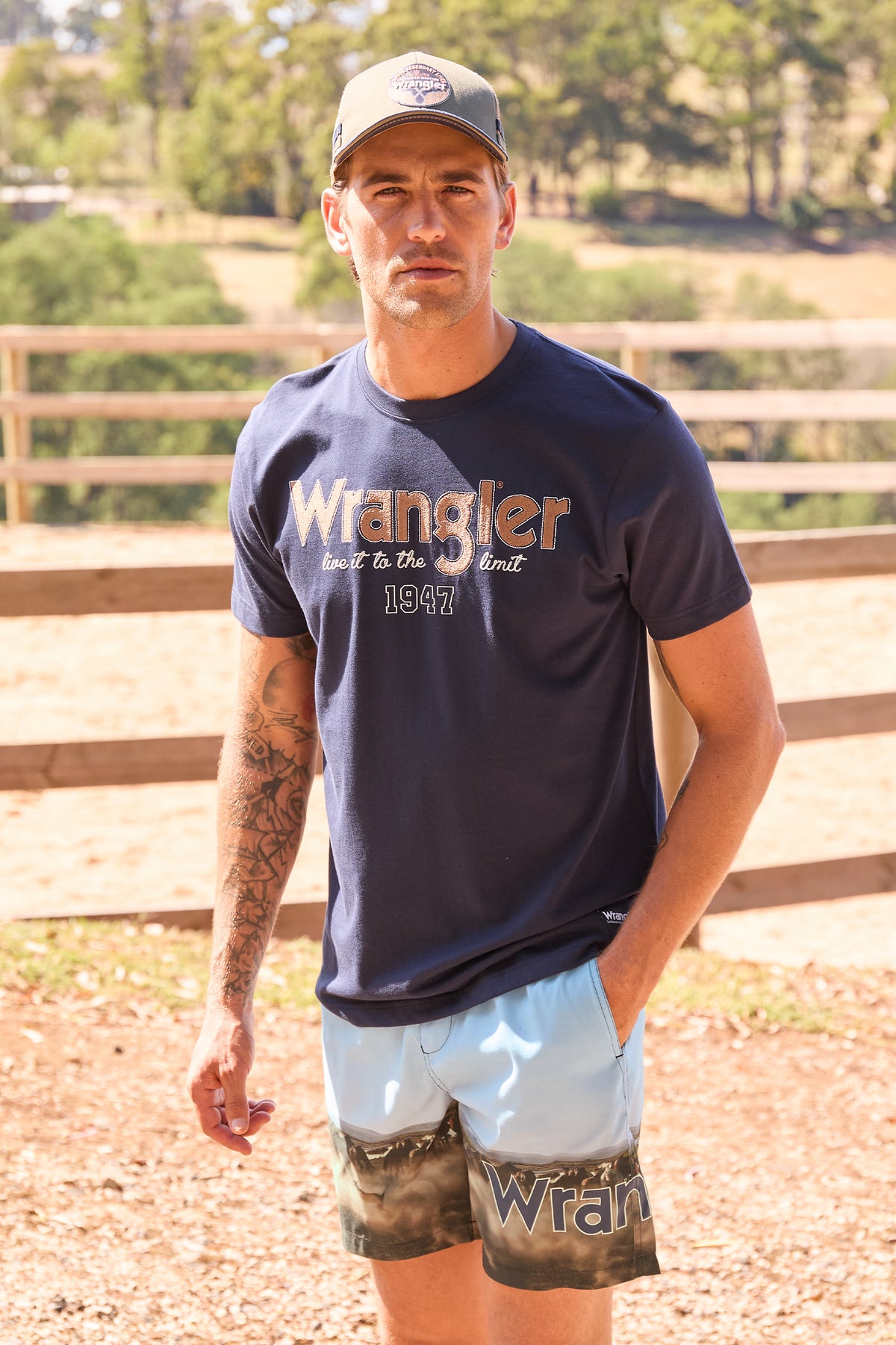 X6S1557692 Wrangler Men's Kevin SS Tee Navy
