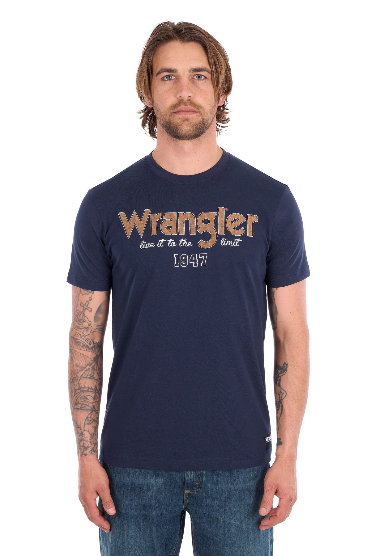 X6S1557692 Wrangler Men's Kevin SS Tee Navy