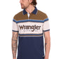 X6S1566675 Wrangler Men's Daniel SS Polo Navy/Tan