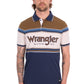 X6S1566675 Wrangler Men's Daniel SS Polo Navy/Tan