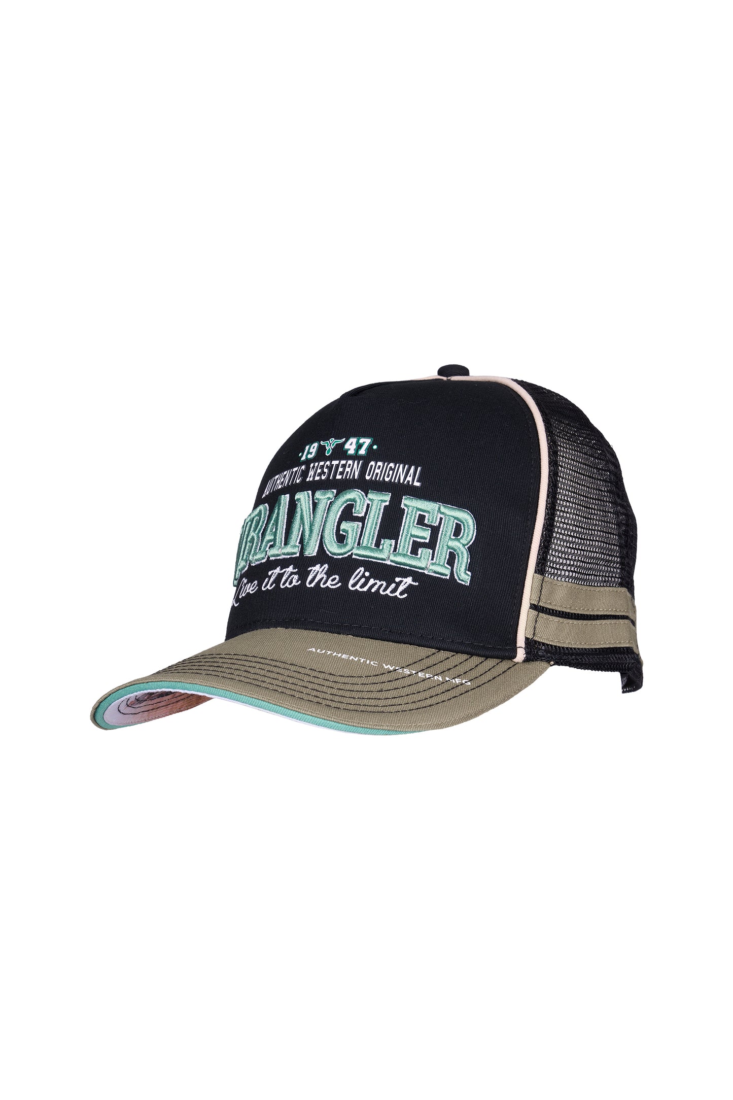 X6S1945CAP Wrangler Men's Layton HP Trucker Cap Black/Sage