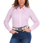 X6S2101601 Wrangler Women's Essie LS Shirt Pink/Blue