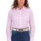 X6S2101601 Wrangler Women's Essie LS Shirt Pink/Blue