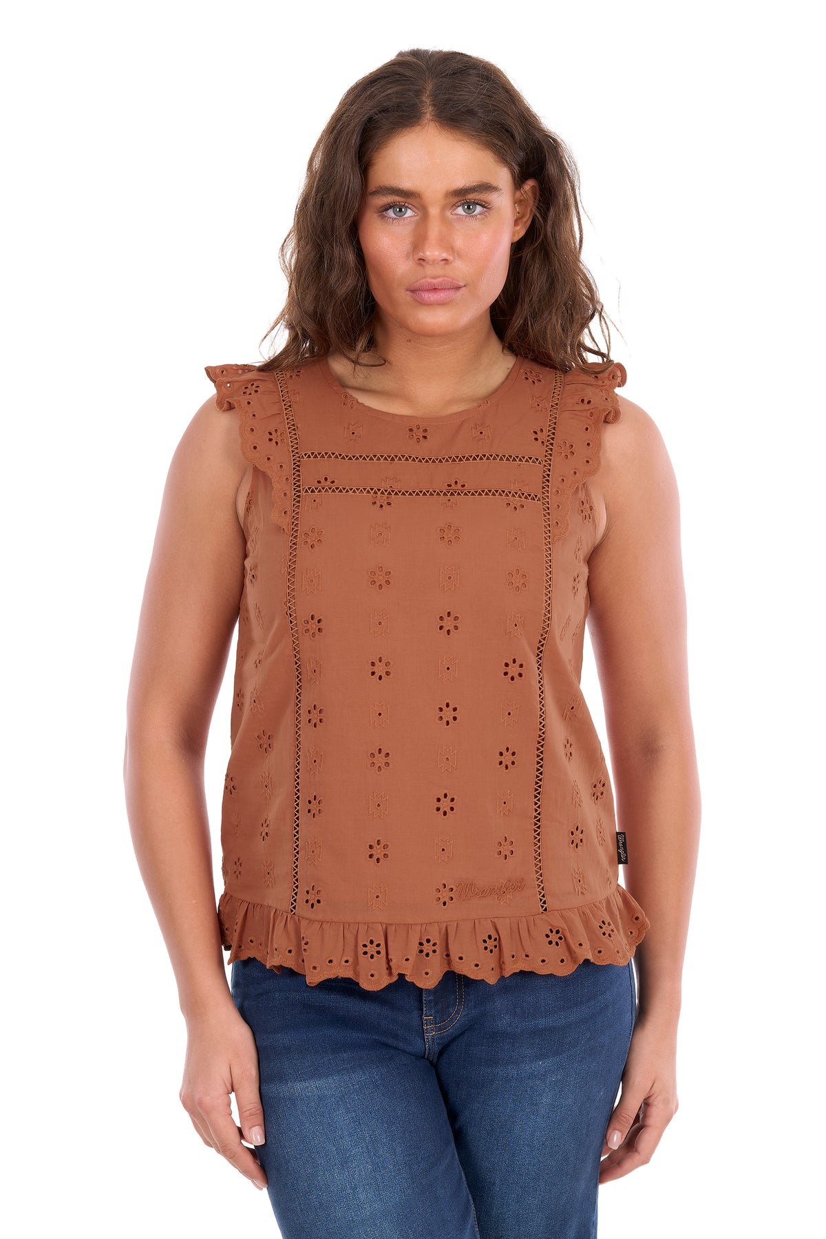 X6S2502615 Wrangler Women's Grace Blouse Rust