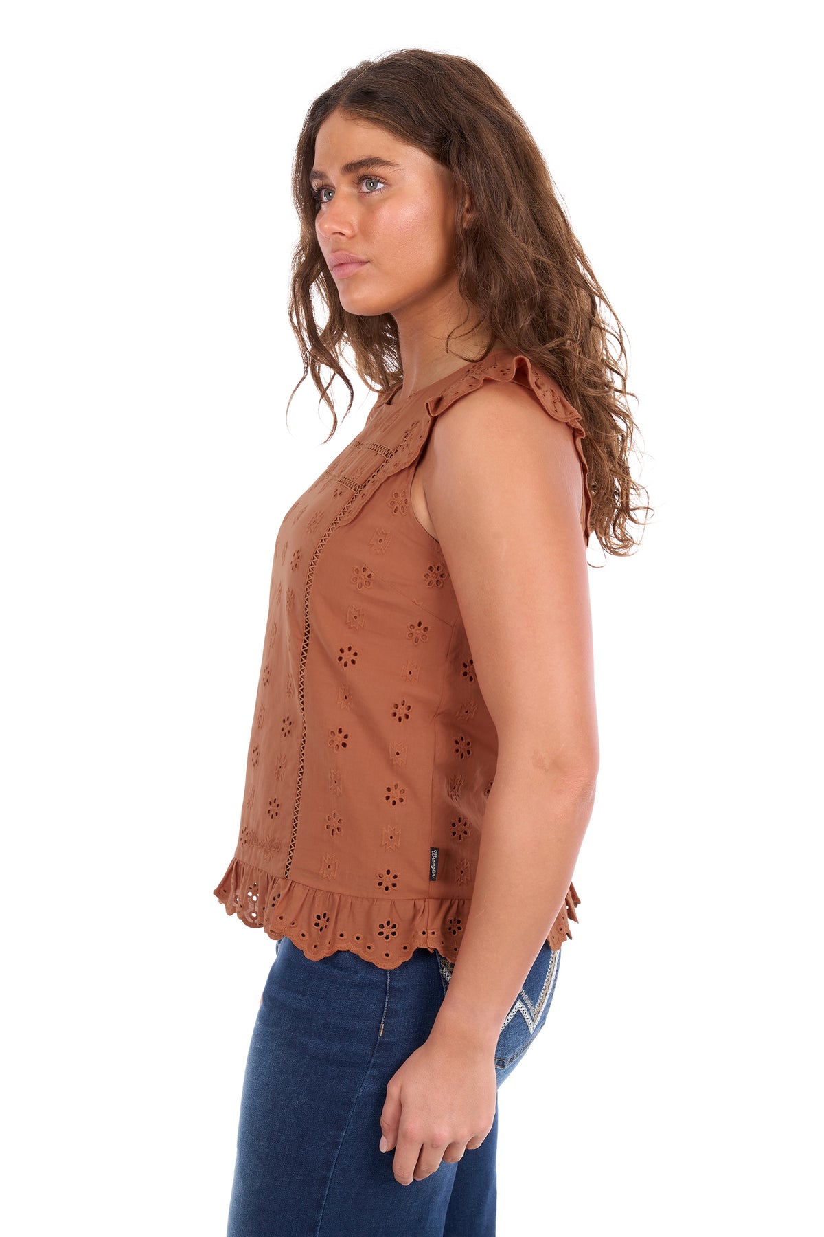 X6S2502615 Wrangler Women's Grace Blouse Rust