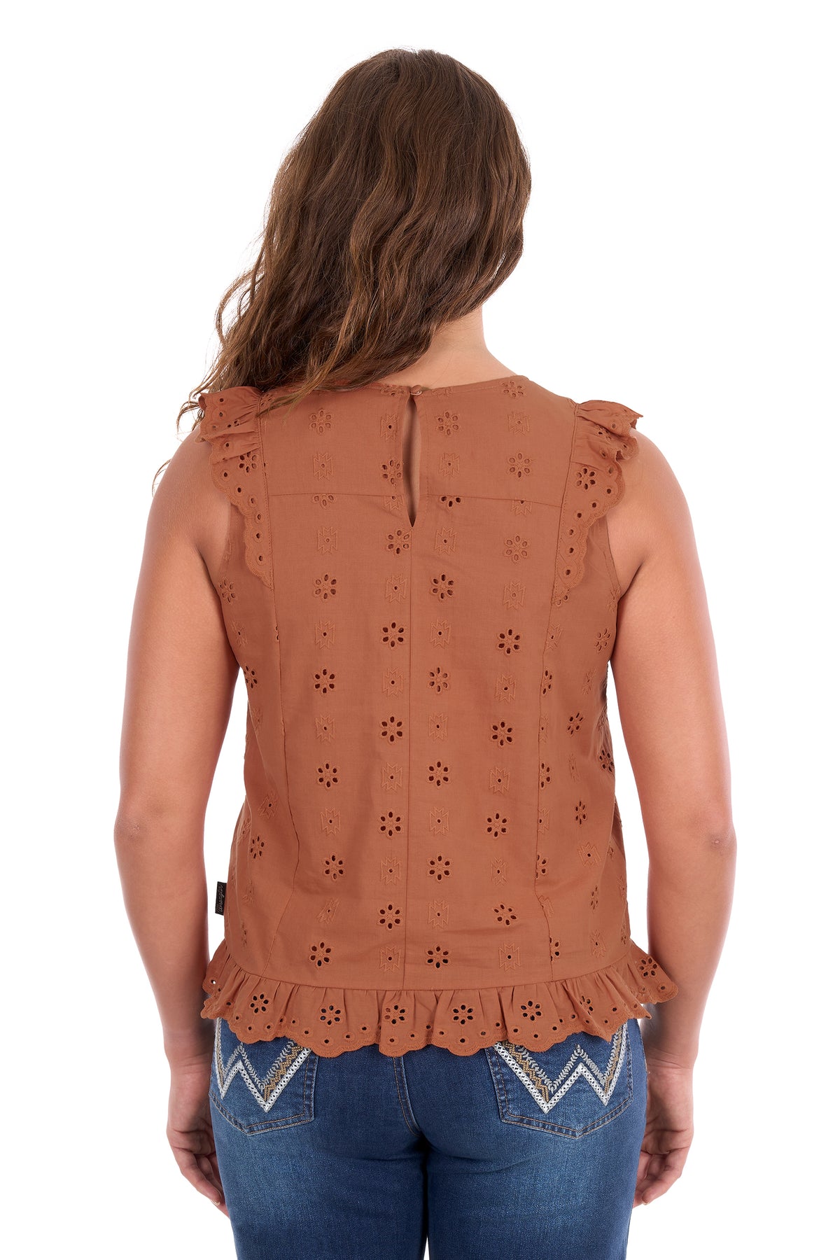 X6S2502615 Wrangler Women's Grace Blouse Rust