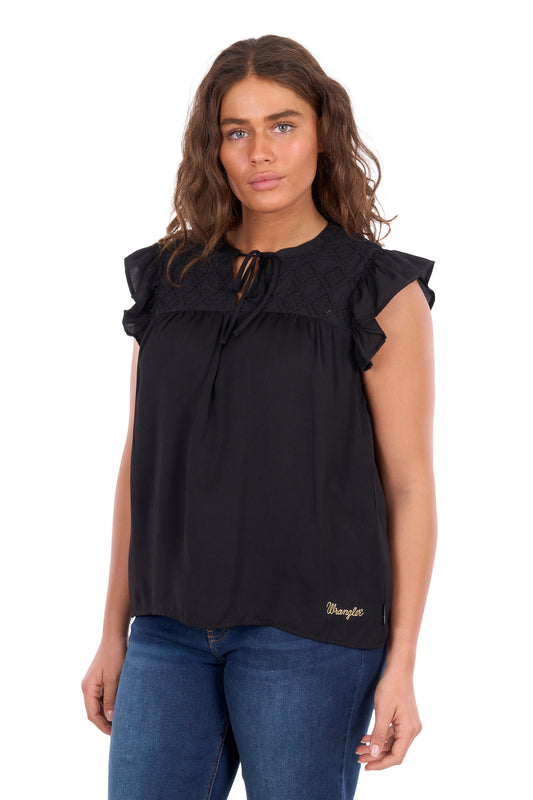 X6S2502616 Wrangler Women's Stella Blouse Black
