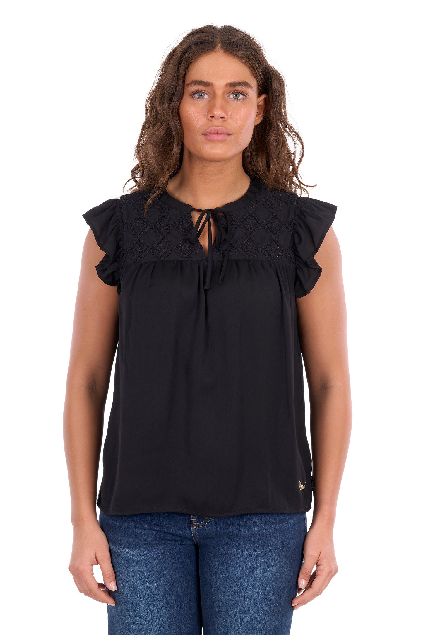 X6S2502616 Wrangler Women's Stella Blouse Black