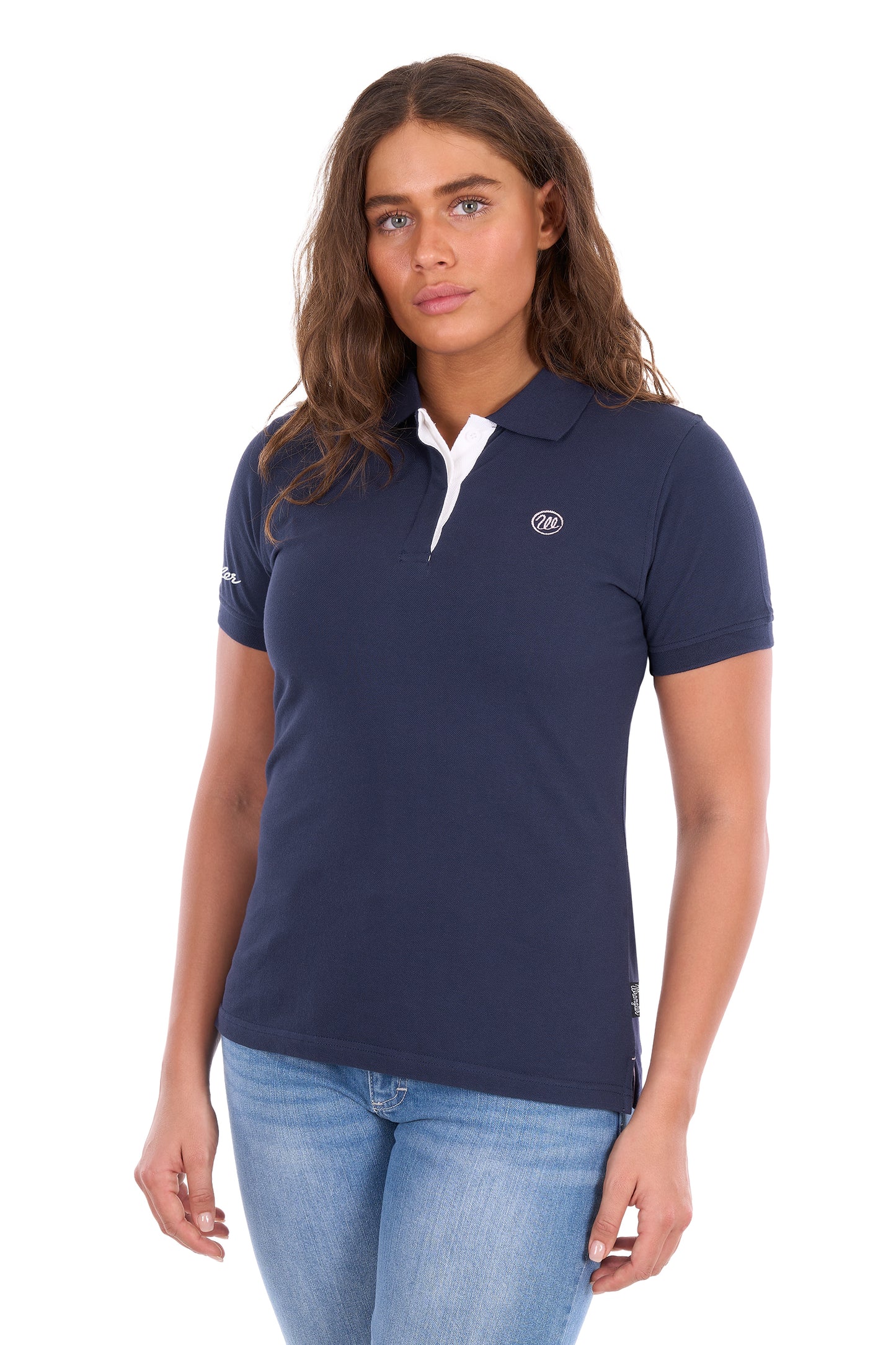 X6S2514624 Wrangler Women's Tessa SS Polo Navy