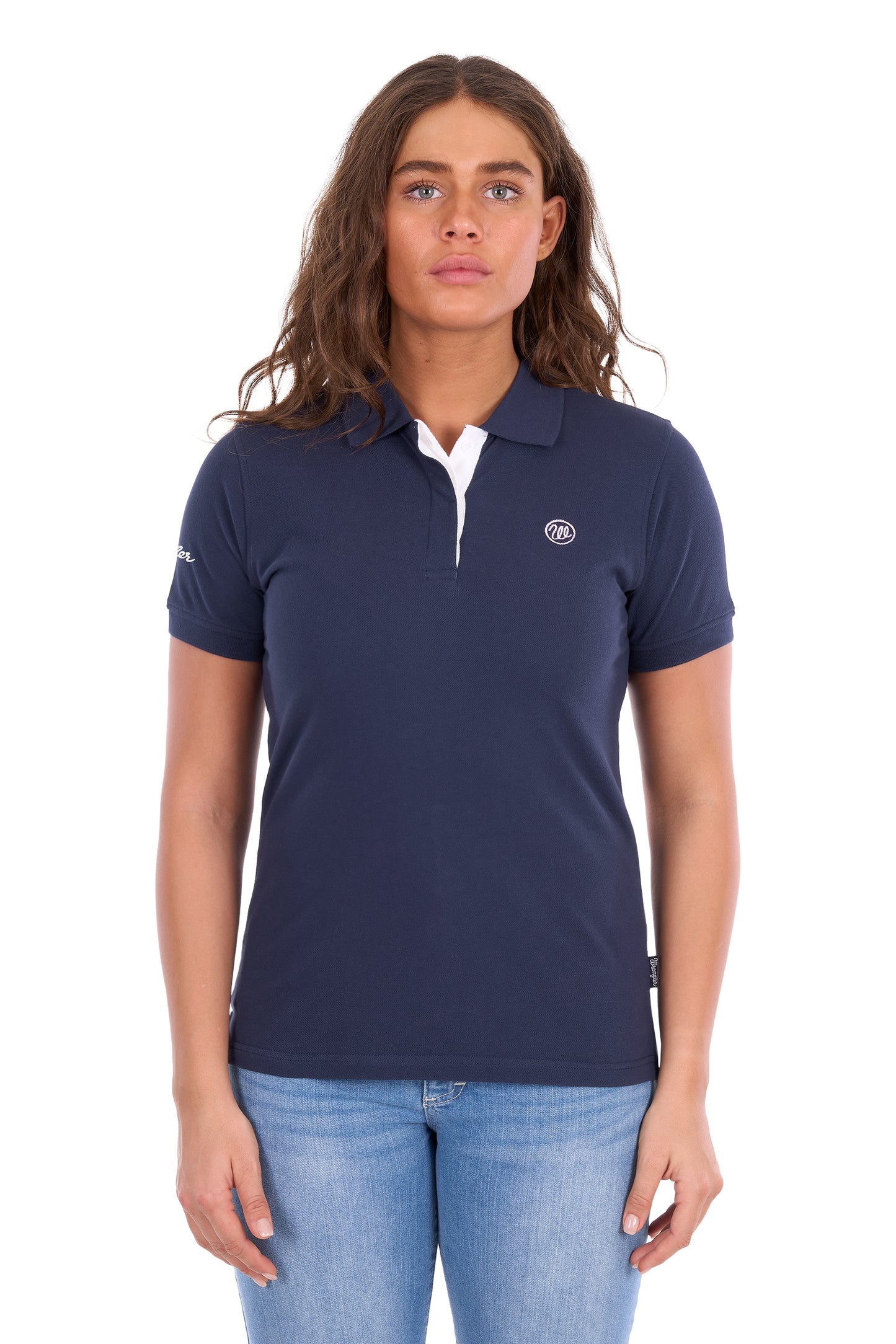 X6S2514624 Wrangler Women's Tessa SS Polo Navy