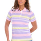 X6S2514626 Wrangler Women's Quinn SS Polo Lavender/Yellow