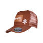 X6S2939CAP Wrangler Women's Jenna HP Ponytail Trucker Cap Copper