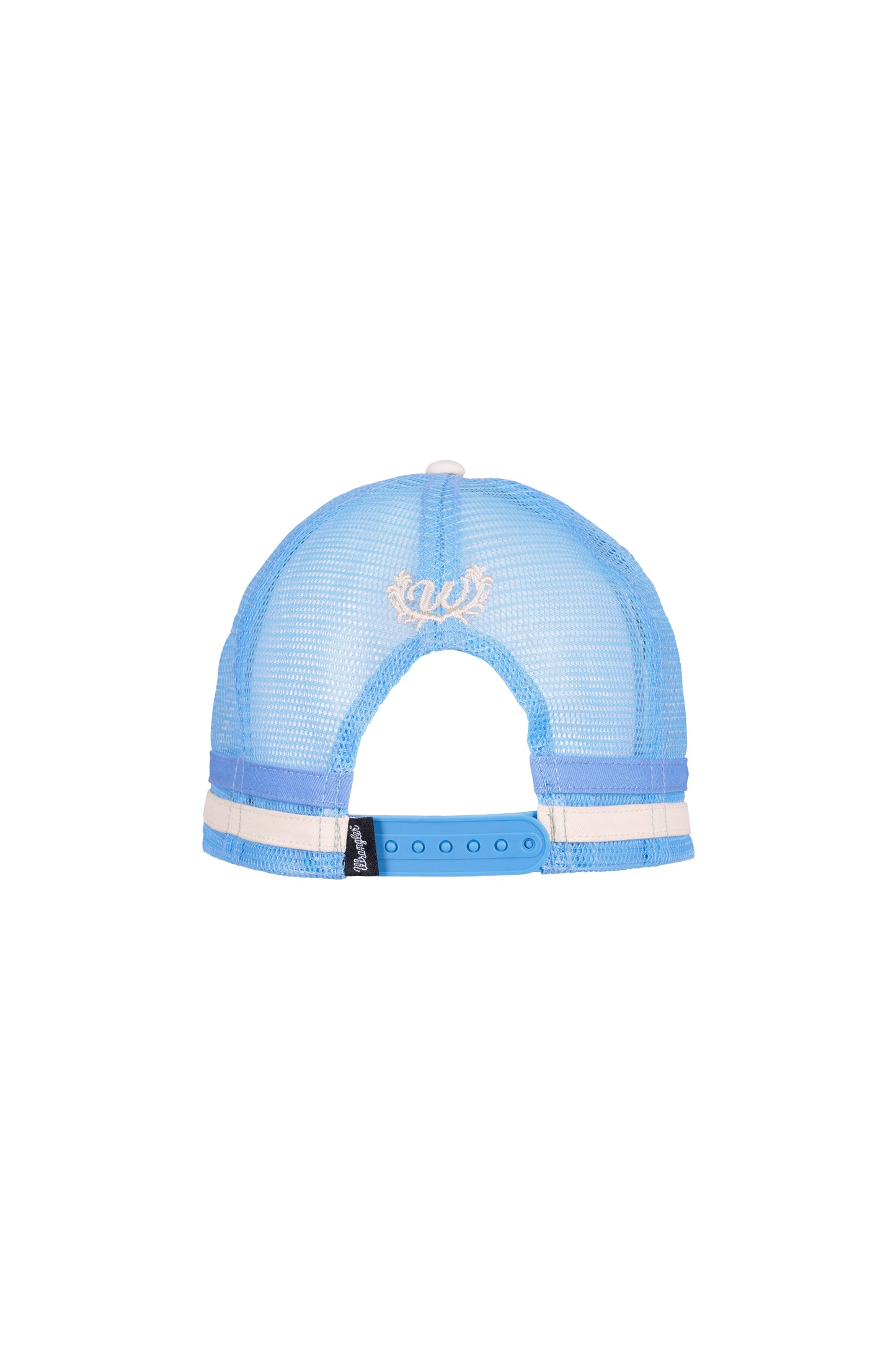 X6S2943CAP Wrangler Women's Josie HP Trucker Cap Cream/Light Blue