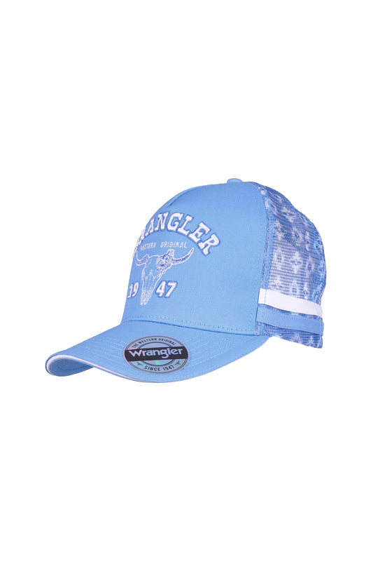 X6S2944CAP Wrangler Women's Lilly HP Trucker Cap Light Blue