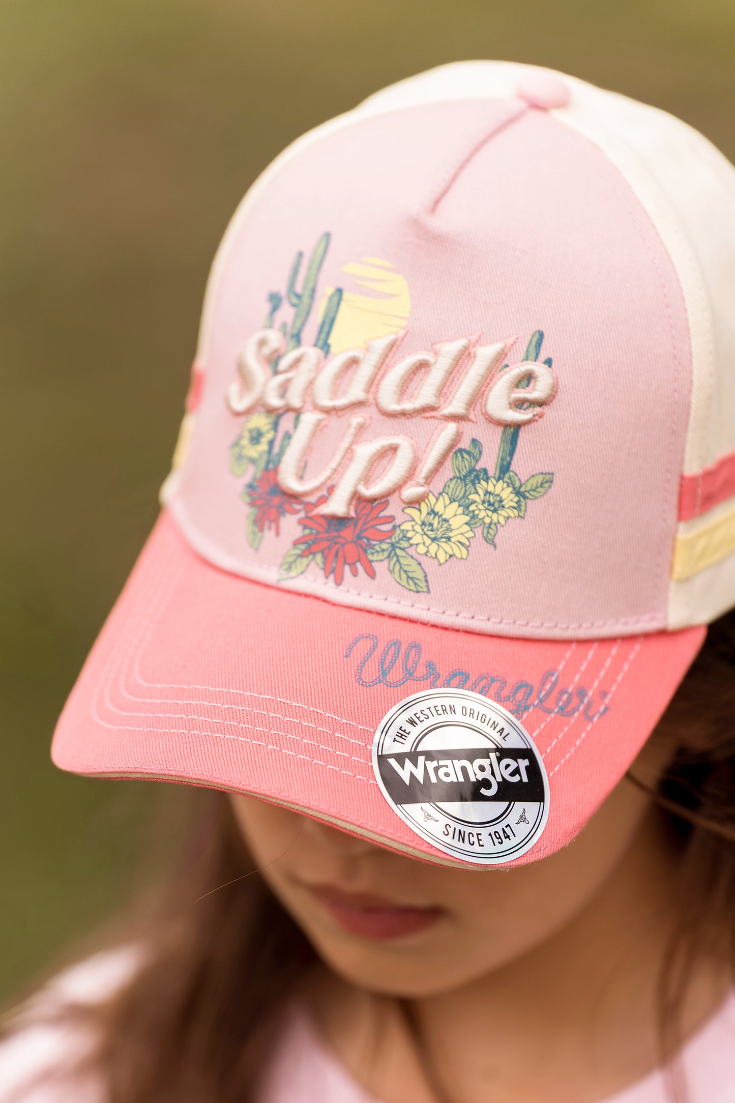 X6S5947CAP Wrangler Girl's Imogen Full Back Cap Pink