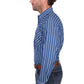 X6W1111487 Wrangler Men's Roy LS Shirt Denim/White
