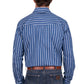 X6W1111487 Wrangler Men's Roy LS Shirt Denim/White