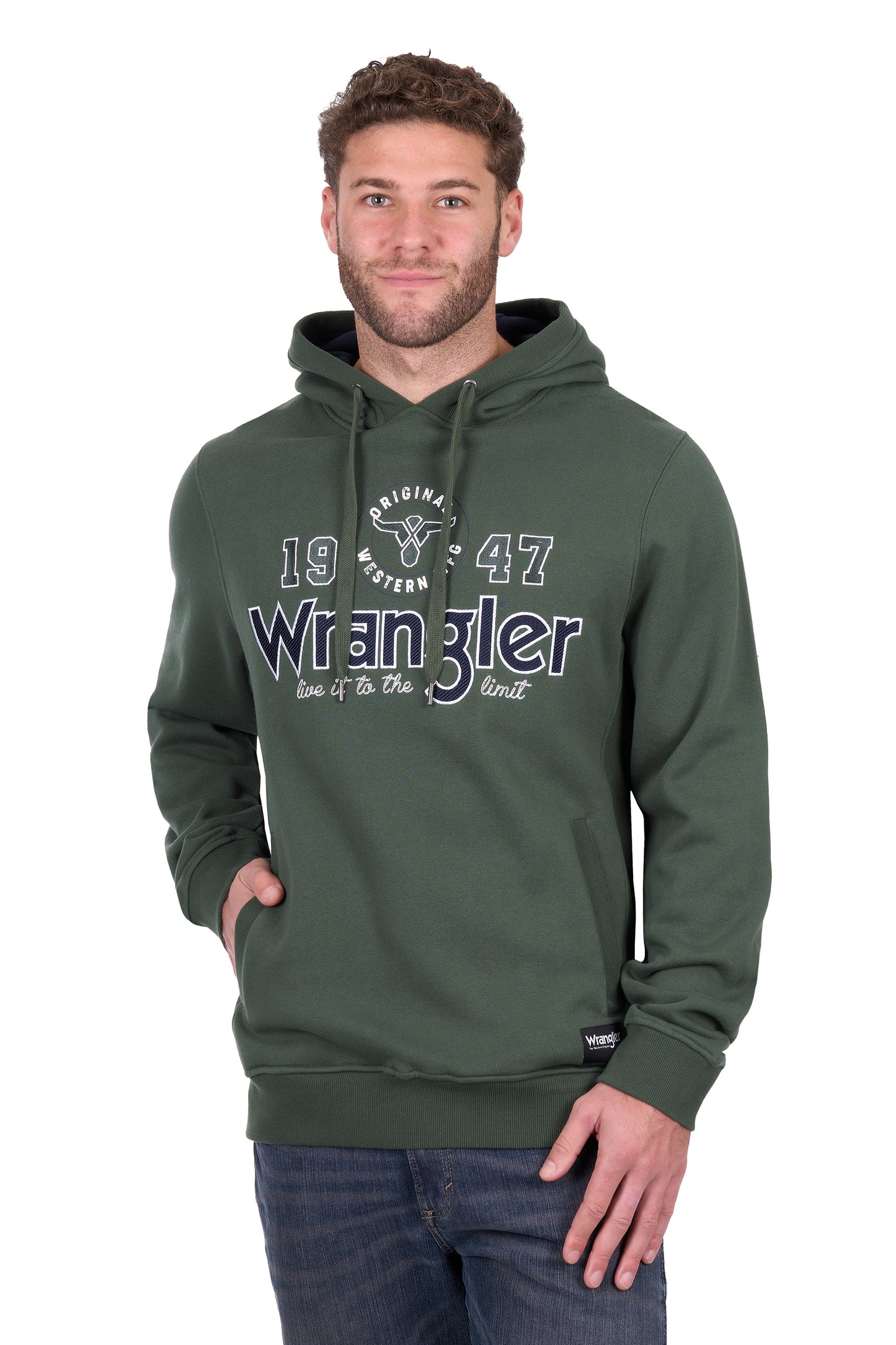 X6W1540512 Wrangler Men's Glen Hoodie Cypress
