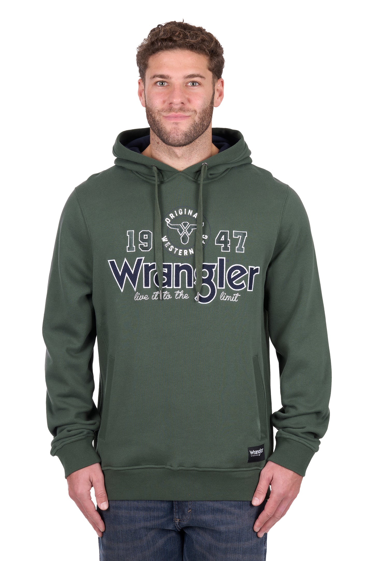 X6W1540512 Wrangler Men's Glen Hoodie Cypress