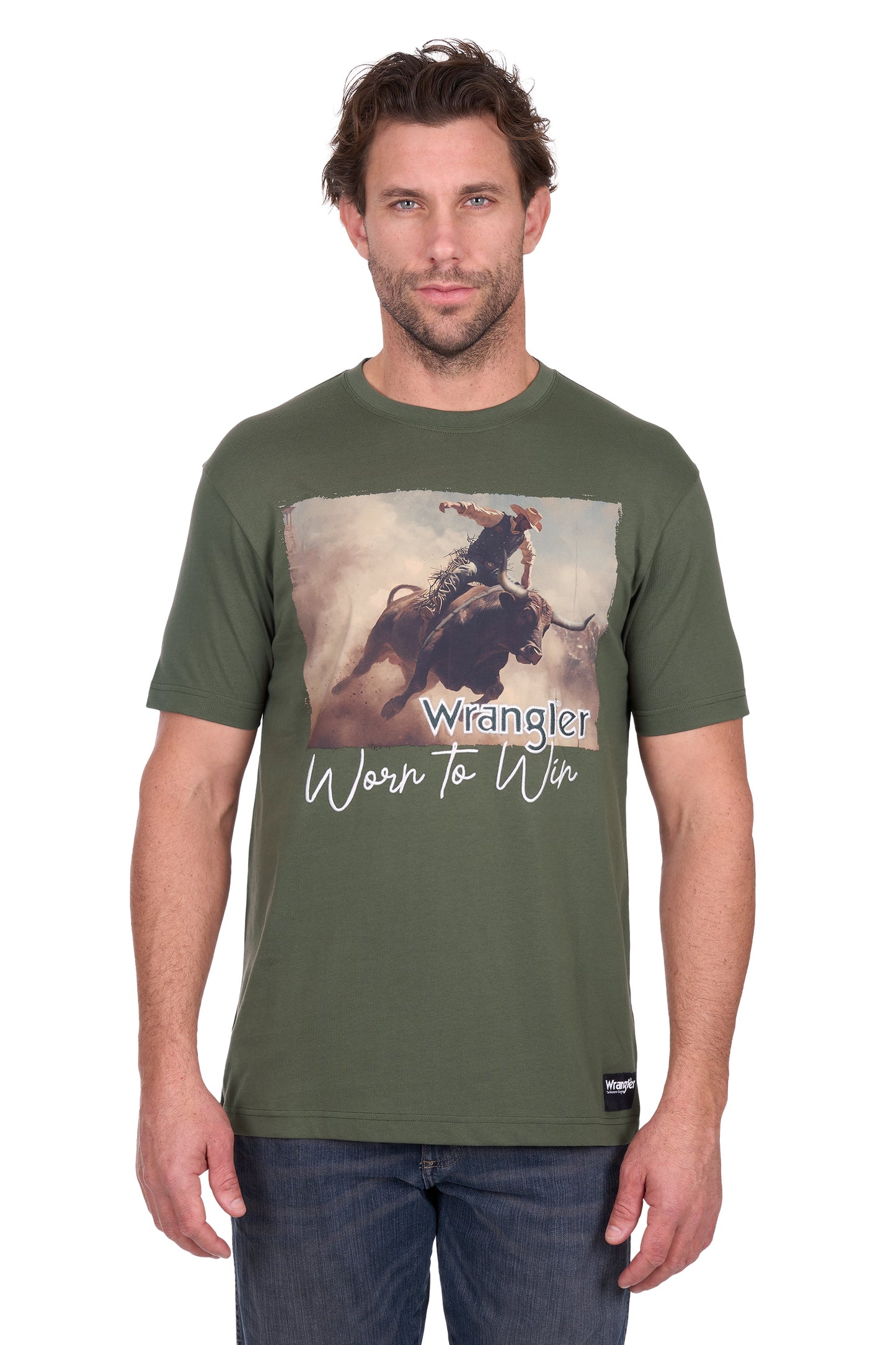 X6W1557497 Wrangler Men's Carlos Tee Cypress