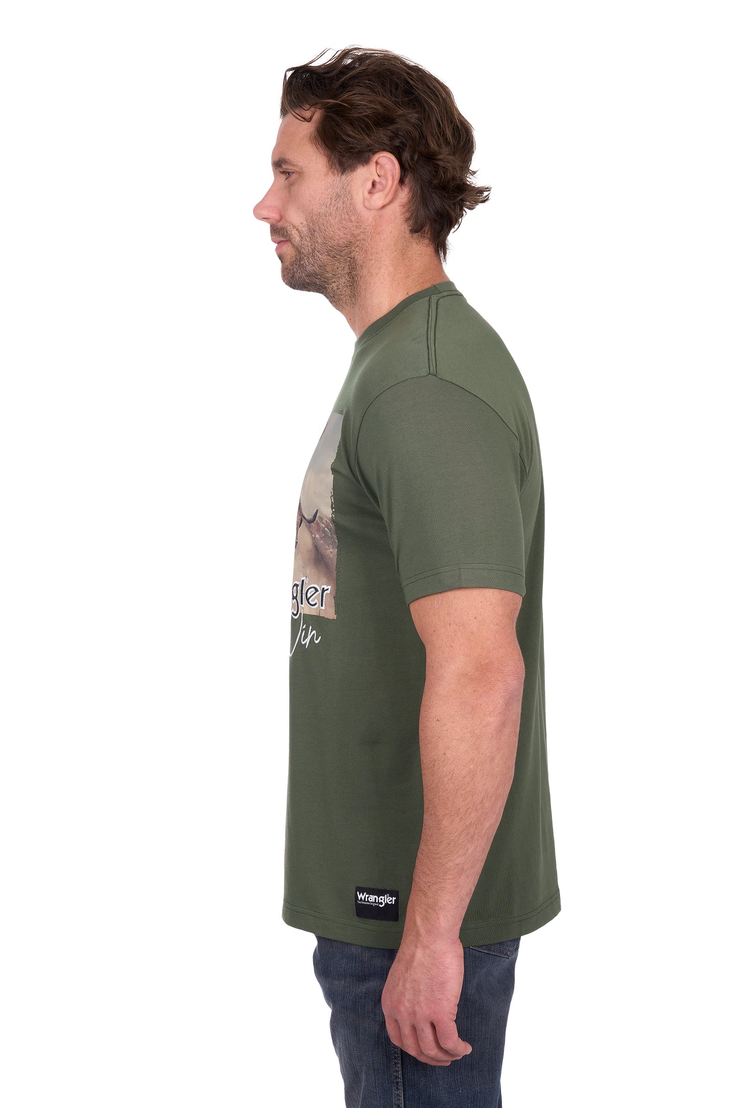 X6W1557497 Wrangler Men's Carlos Tee Cypress