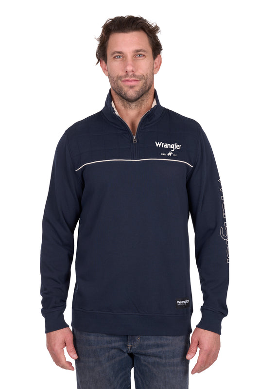 X6W1573509 Wrangler Men's Dale 1/4 Zip Pullover Navy