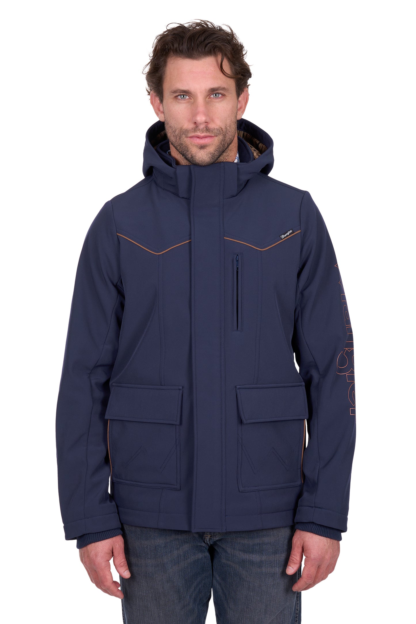 X6W1773262 Wrangler Men's Cade Softshell Jacket Navy