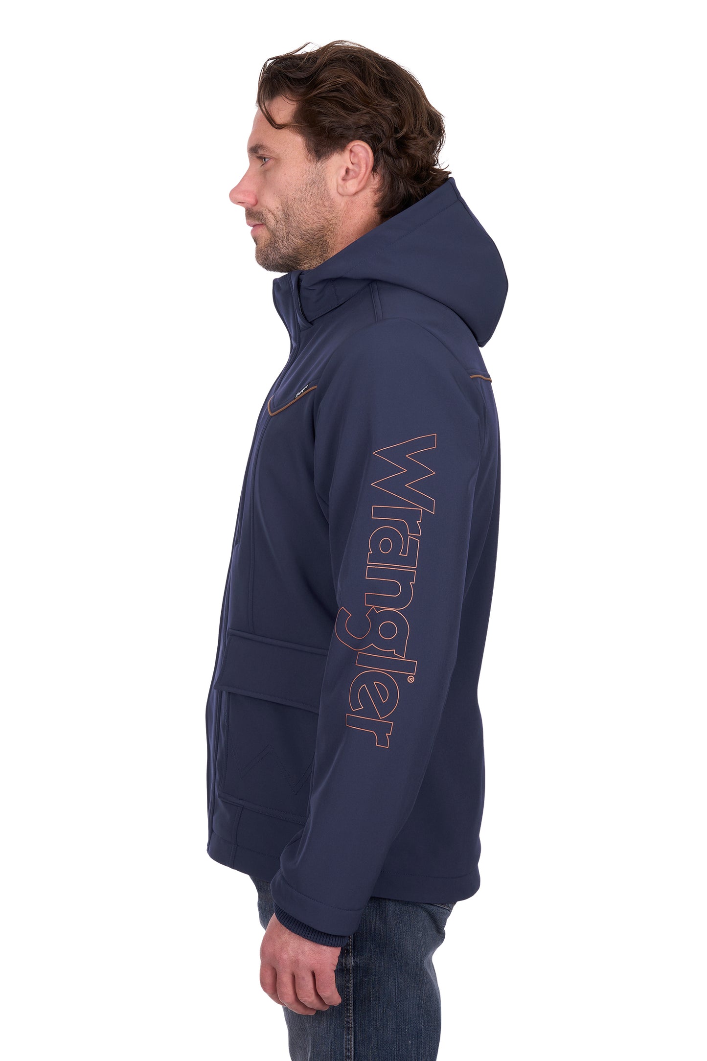 X6W1773262 Wrangler Men's Cade Softshell Jacket Navy