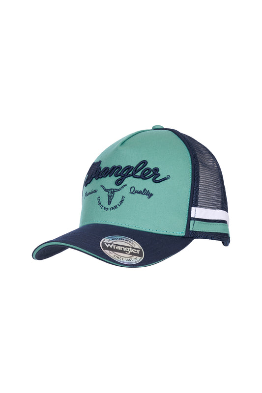 X6W1945CAP Wrangler Men's Arthur HP Trucker Cap Sage/Navy