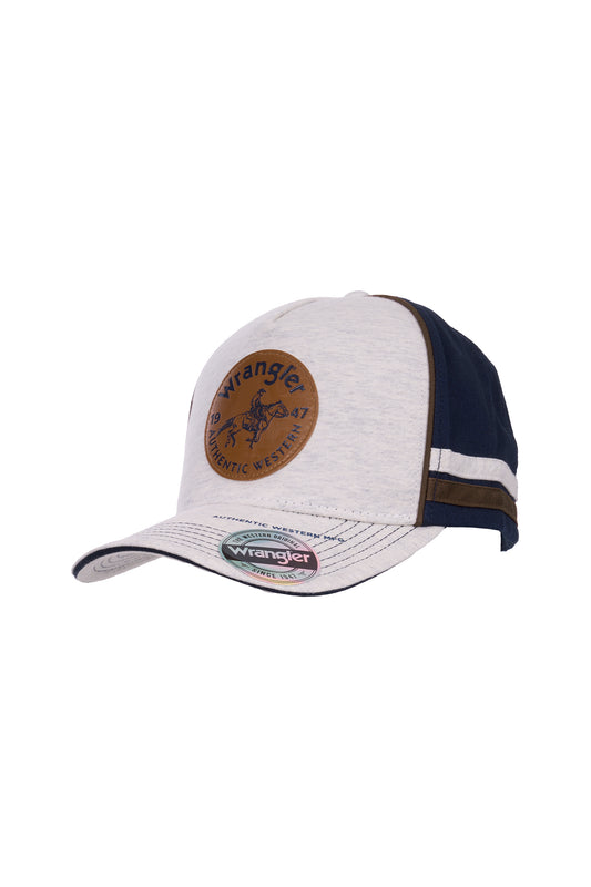 X6W1952CAP Wrangler Men's Steve HP Trucker Cap Oat Marle/Navy