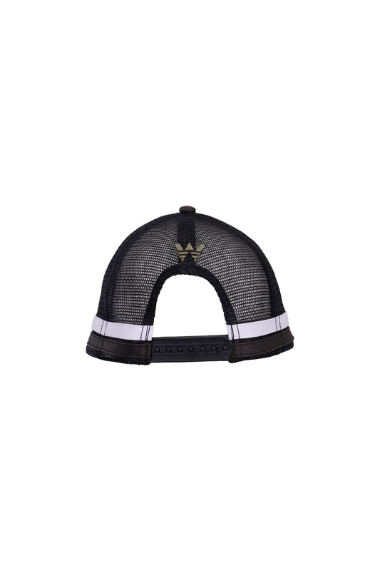 X6W1953CAP Wrangler Men's Phil HP Trucker Cap Black/Rustic