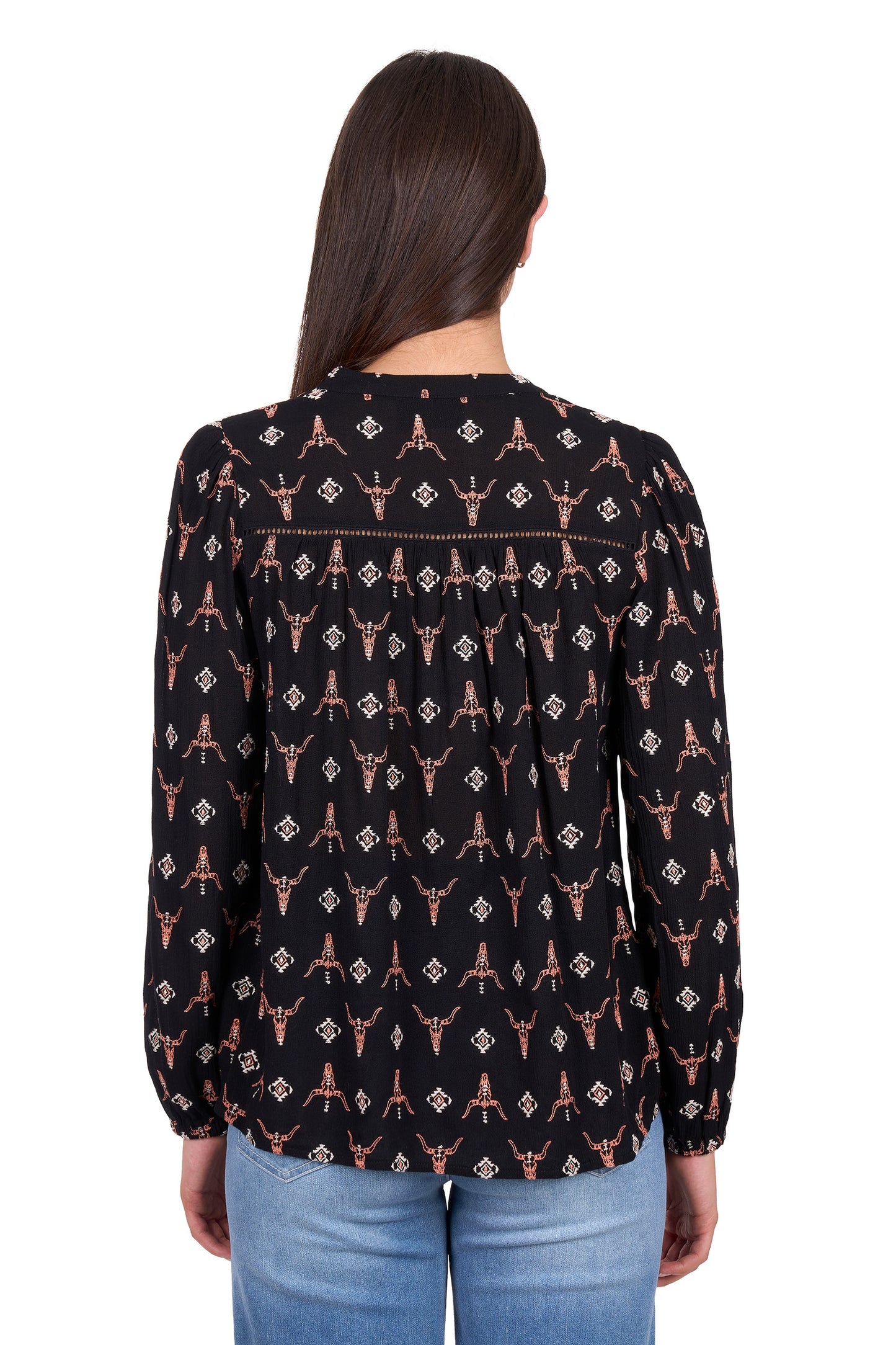 X6W2513556 Wrangler Women's Lucillie LS Blouse Black