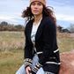 X6W2533575  Wrangler Women's Fiona Cardigan Black/Tan