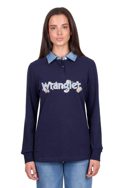 X6W2577541 Wrangler Women's Brooke Rugby Navy/Light Blue