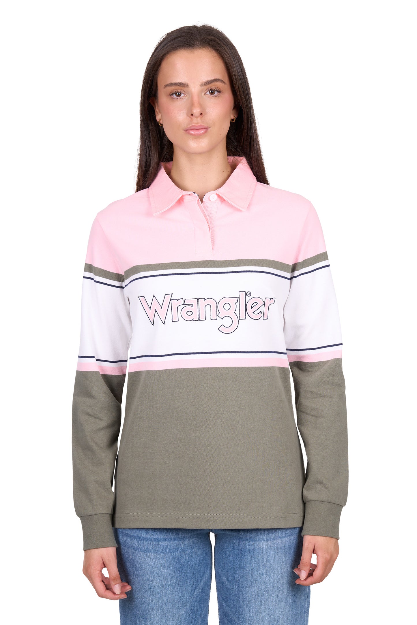 X6W2577543 Wrangler Women's Luella Rugby Green/Pink