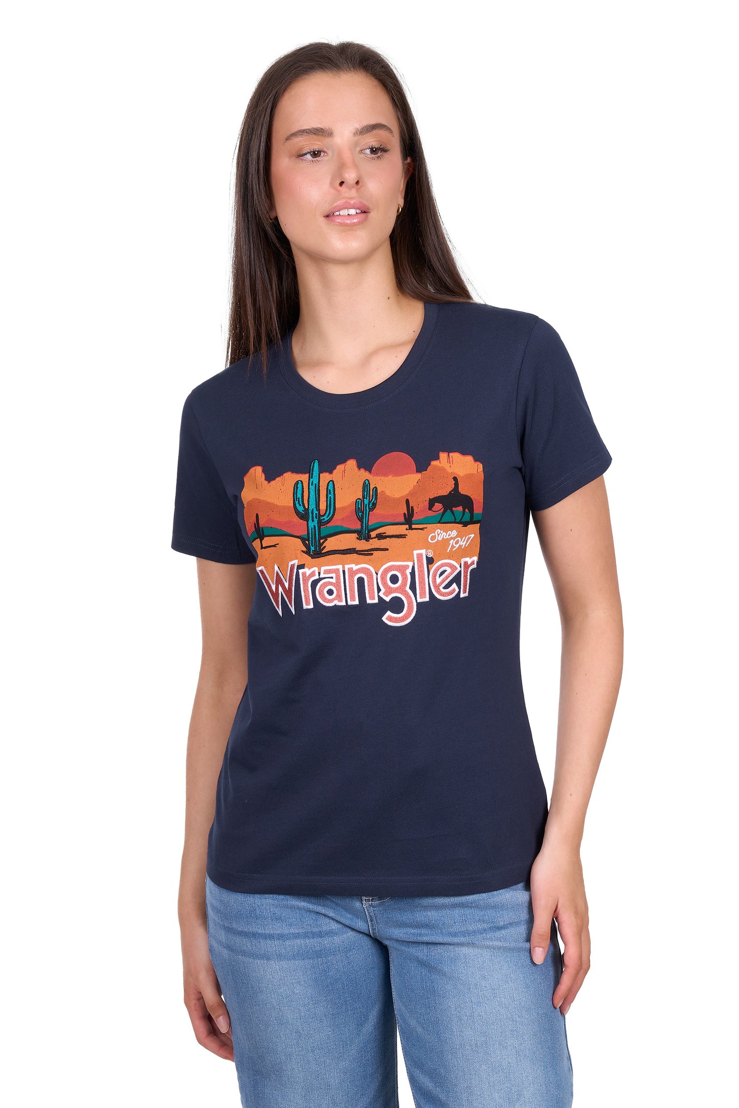 X6W2598537 Wrangler Women's Natasha SS Tee Navy