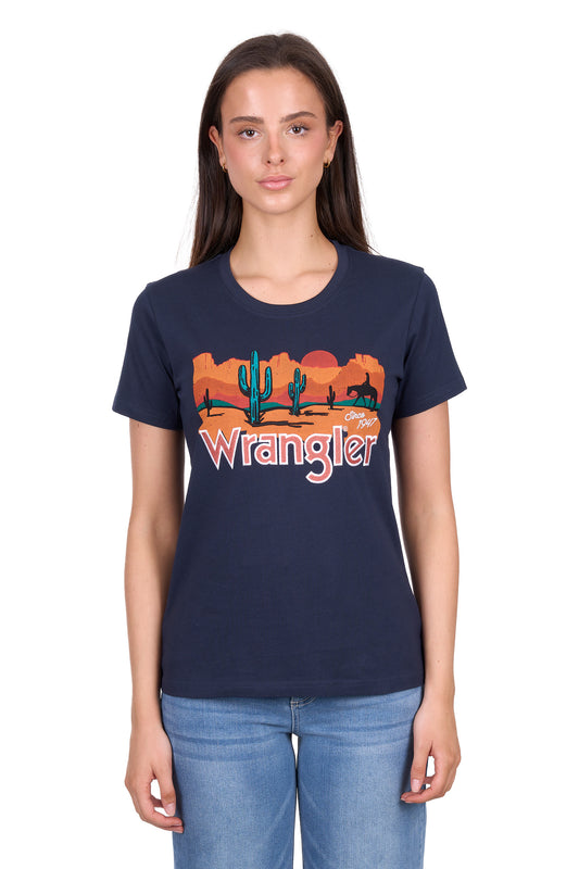 X6W2598537 Wrangler Women's Natasha SS Tee Navy