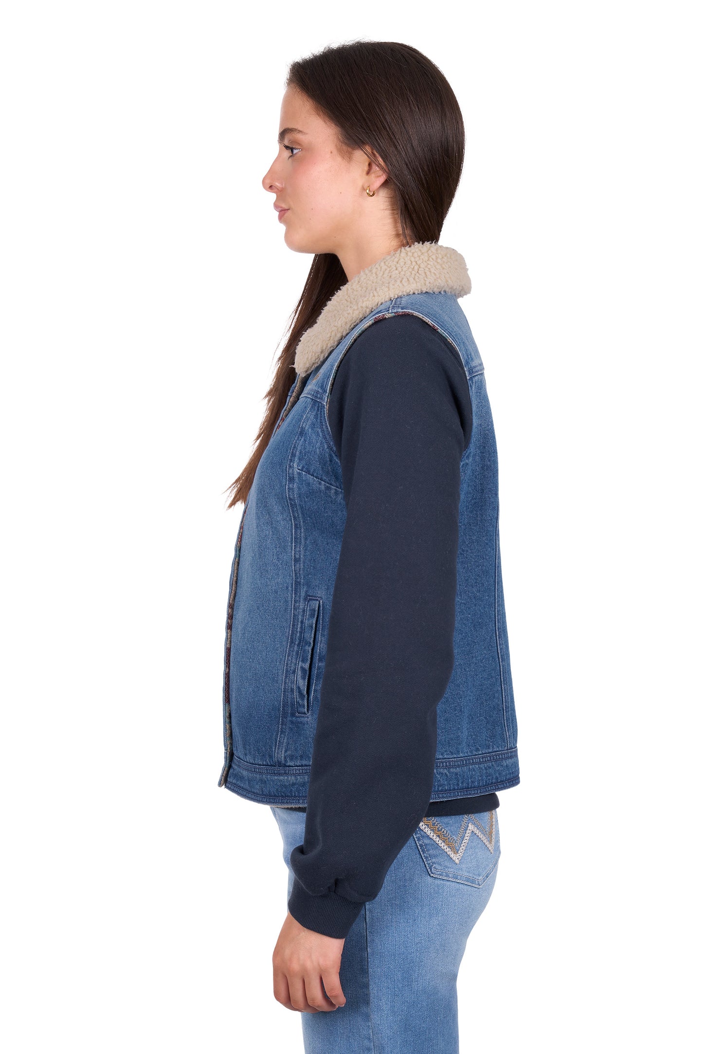 X6W2602570 Wrangler Women's Dixie Revs Vest Denim/Multi