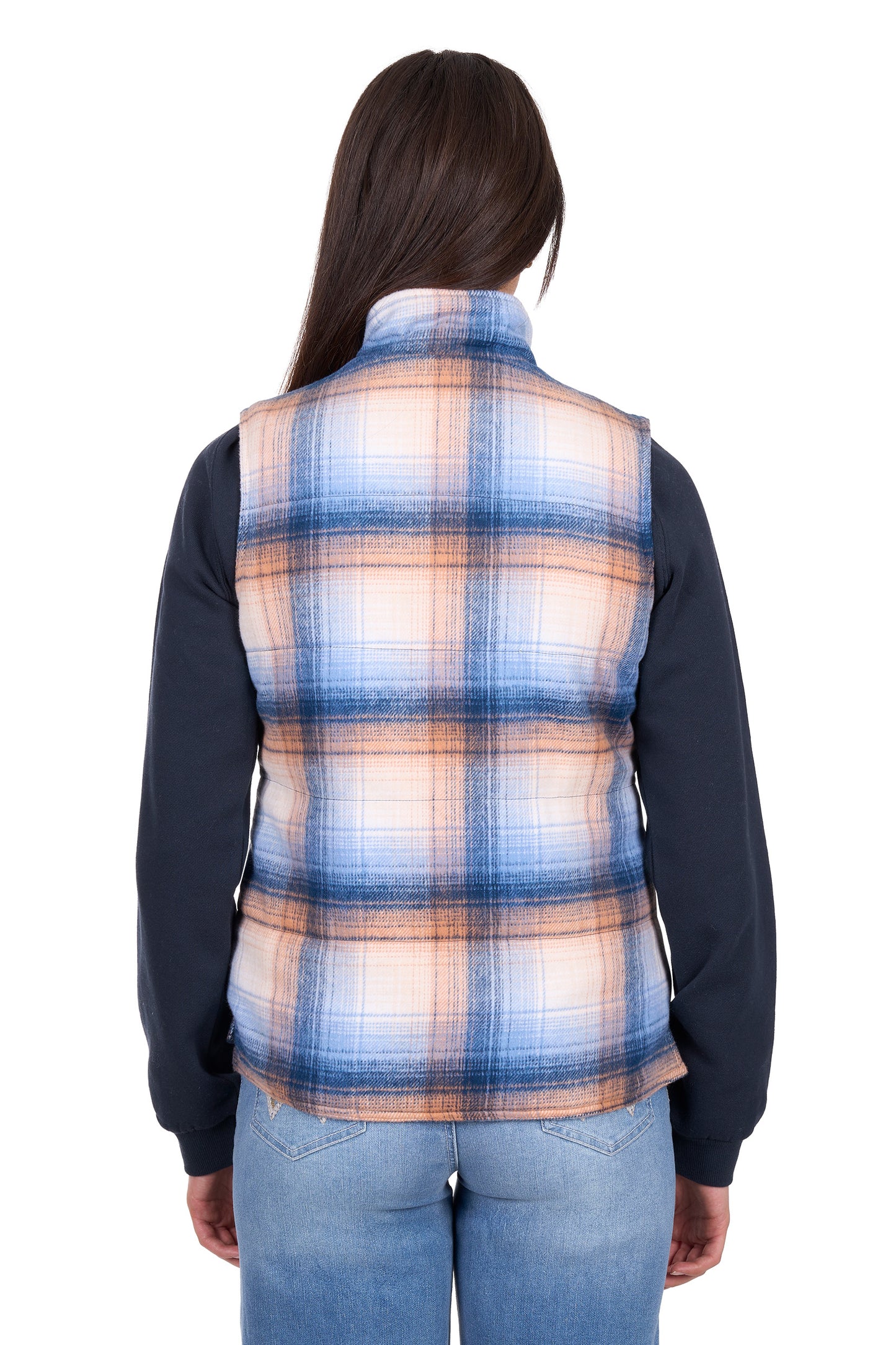 X6W2694566 Wrangler Women's Darla Vest Blue/Clay