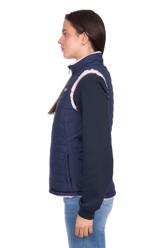 X6W2694573 Wrangler Women's Marta Reversible Vest Navy/Pink